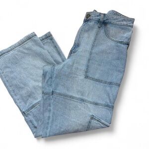 Rewash Women’s Cargo Jeans Size 9/29 Light Wash Relaxed Fit